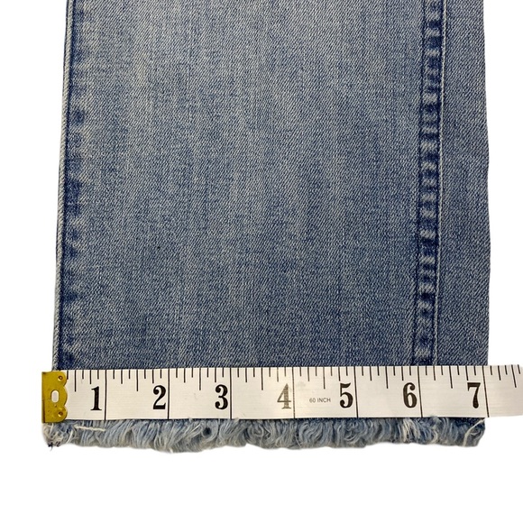 7 For All Mankind High Waist Ankle Straight Distressed Hem Jeans Sz 29 - Picture 10 of 12